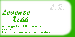 levente rikk business card